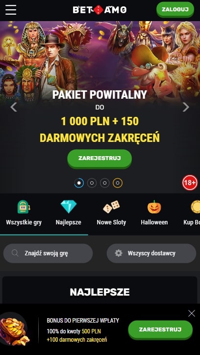 BetAmoCasino na telefon Jak wygląda mobilna wersja kasyna Bet-Amo?